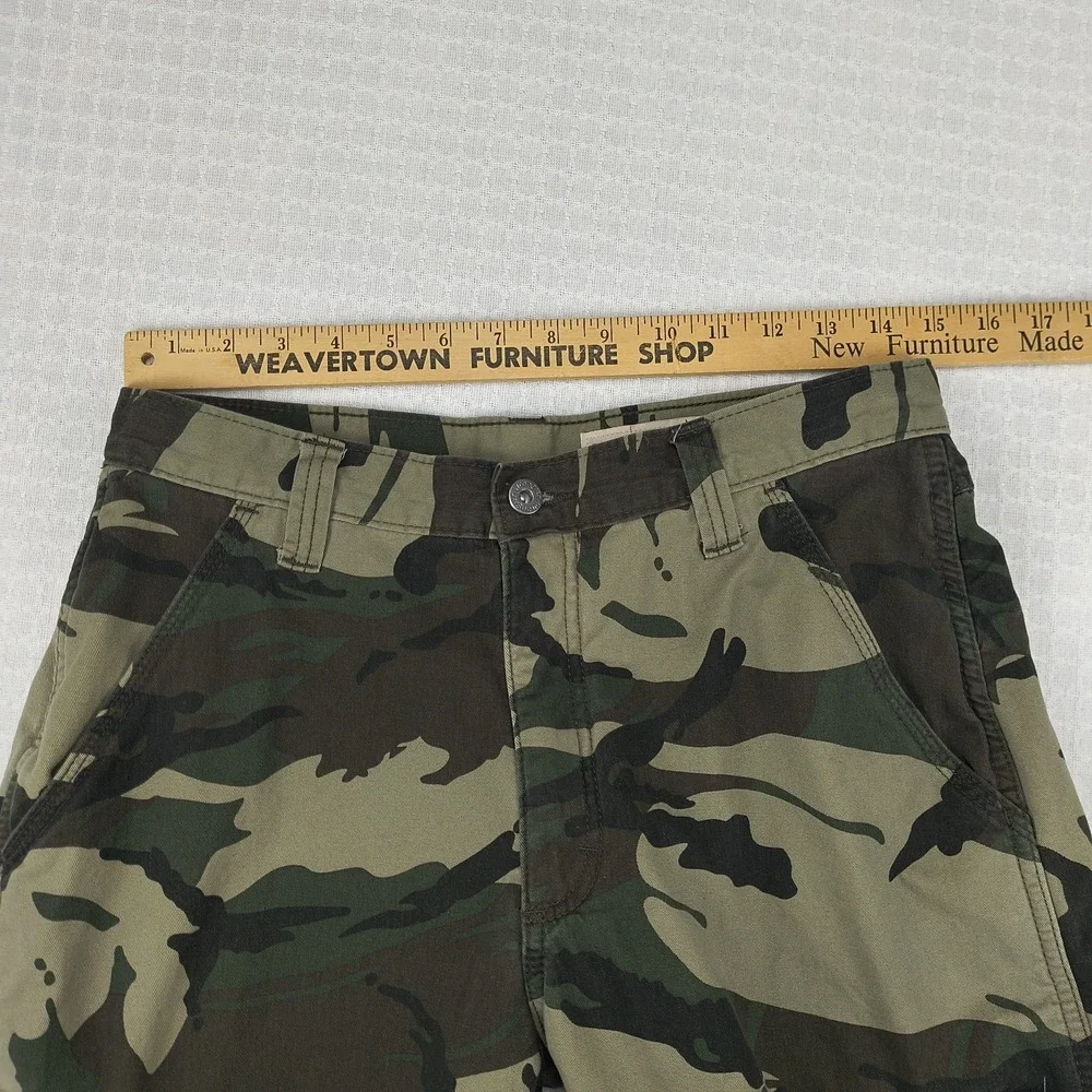 Wrangler Mens Relaxed Fit Fleece Lined Camo‎ Cargo Pants 30x30 Green 70FEW4M